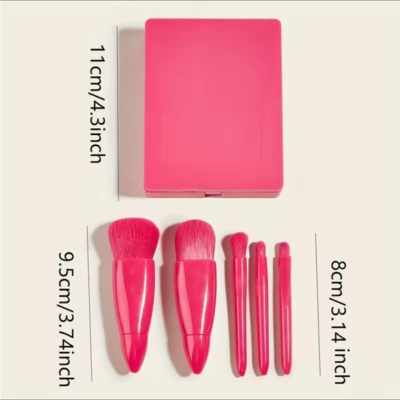 Travel Makeup Brush Set, 5PCS Mini brush set - Picture 2 of 4